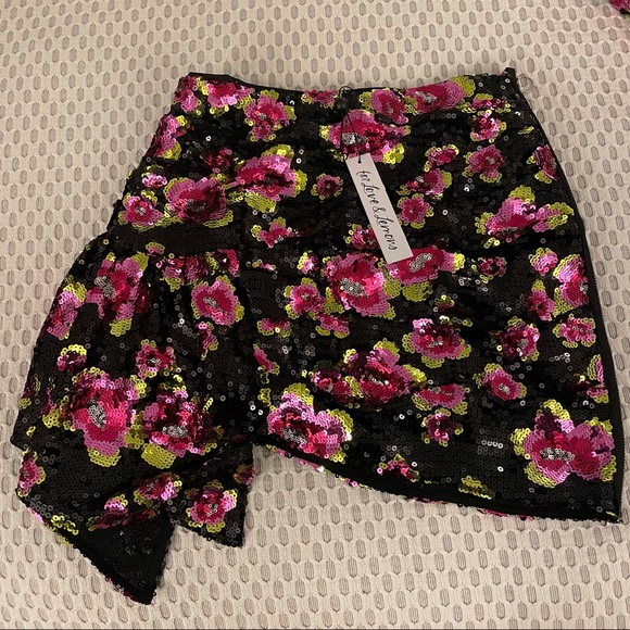 For Love and Lemons San Junipero Sequin Skirt, Dahlia - M - Picture 5 of 7